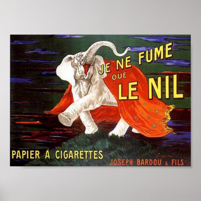 Poster Je Ne Fume Que Le Nil Elephant Ad (Devant)