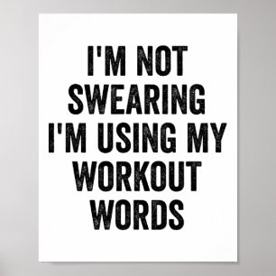 Poster Je ne jure pas, j'utilise mes mots d'entraînement 
