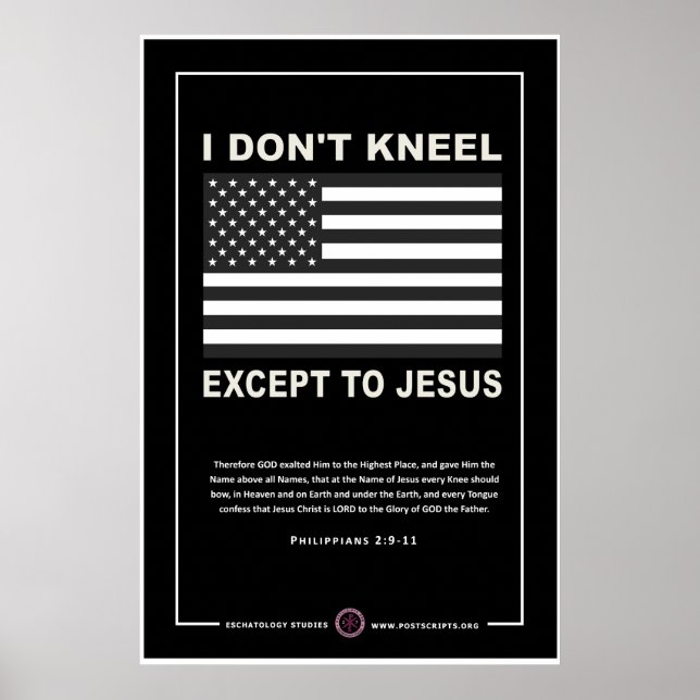 Poster Je ne m'agenouille pas sauf à Jésus (Devant)