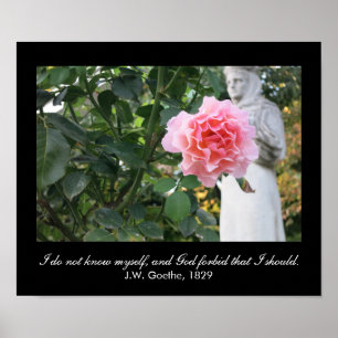 Poster Je ne me connais pas, et... (J.W. Goethe, citation