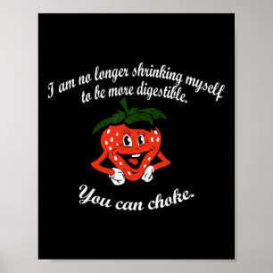 Poster Je Ne Me Réduis Plus De Boxe De Fraise