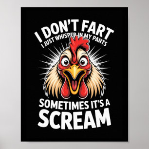 Poster Je ne péte pas, je chuchote juste dans mon pantalo
