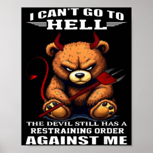Poster Je ne peux pas aller en enfer le diable a toujours