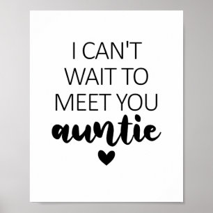 Poster Je ne peux pas attendre de vous rencontrer Tante G