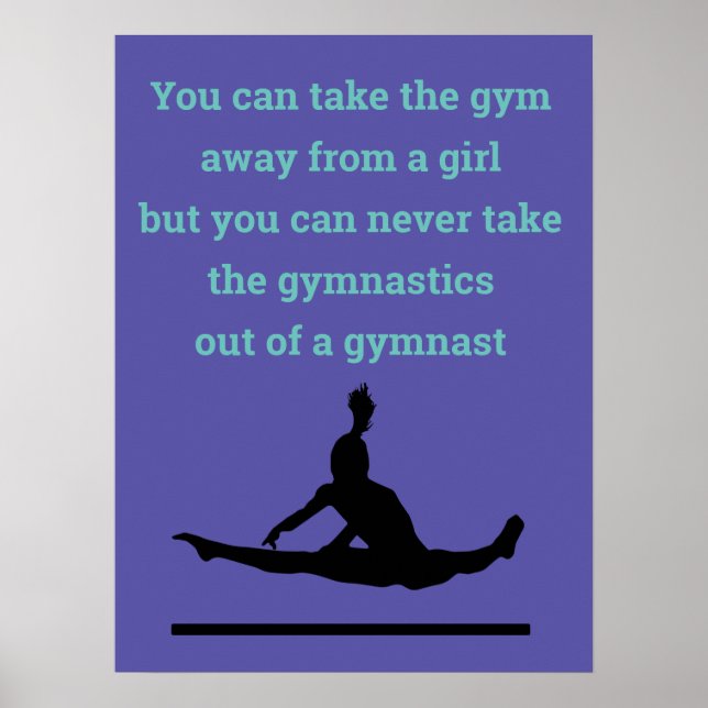 Poster Je ne peux pas prendre la gymnastique de l'affiche (Devant)