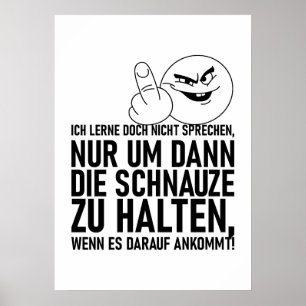 POSTER JE NE SUIS PAS EN TRAIN D'APPRENDRE À PARLER