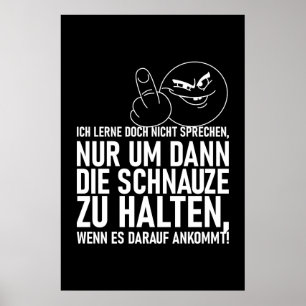 POSTER JE NE SUIS PAS EN TRAIN D'APPRENDRE À PARLER