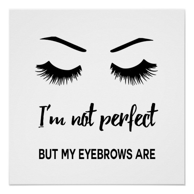 Poster Je ne suis pas parfait mais mes sourcils sont (Devant)