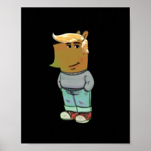 Poster Je Ne Suis Qu'Un Gars Chill Trump Hairstyle Chien