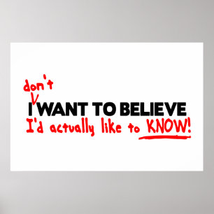 Poster Je (ne) veux pas croire les imprimés et les affich