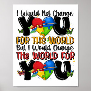 Poster Je ne vous changerais pas pour le World Autism Awa