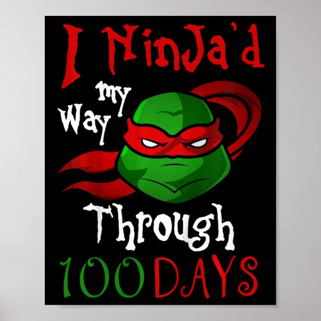 Poster Je Ninja'd Mon chemin à travers 100 jours présent  (Devant)