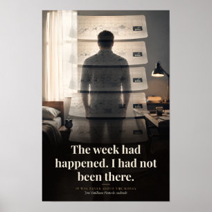 Poster Je n'y avais pas été Citation de Livre Art
