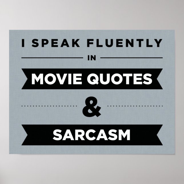 Poster Je parle couramment dans les citations de films et (Devant)