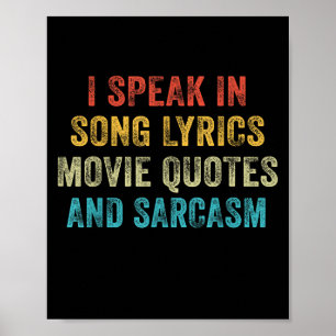 Poster Je Parle Dans Les Citations De Cinéma Chansons Et