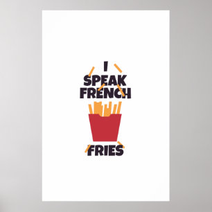 Poster Je parle frites