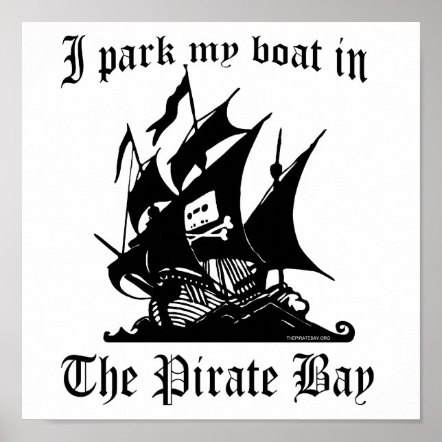 Poster Je pars mon bateau dans la baie Pirate (Devant)