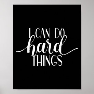 Poster Je Peux Faire Des Choses Difficiles Gymnase Motiva