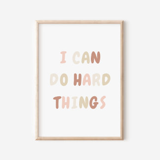 Poster Je Peux Faire Des Choses Dures Décor Pink Girl Nur