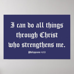 Poster Je peux faire tout des choses par le Christ.