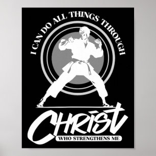 Poster Je peux faire toutes choses par Christ - Karate Ma