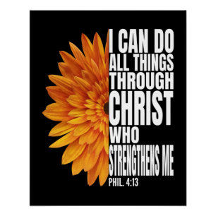 Poster je peux faire toutes choses par christ qui me fort