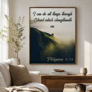 Poster Je peux faire toutes choses par l'Arbre de la Mont
