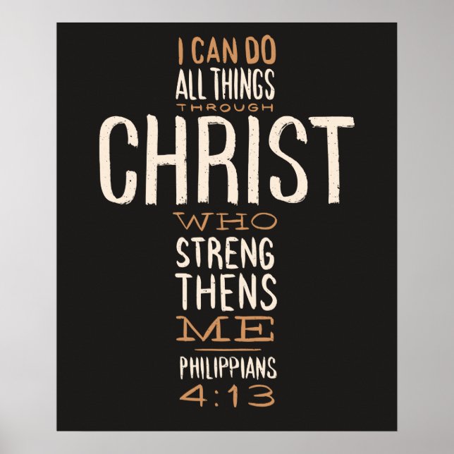 Poster Je Peux Faire Toutes Les Choses À Travers Christ B (Devant)