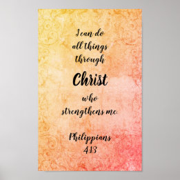 Poster Je Peux Faire Toutes Les Choses À Travers Christ P