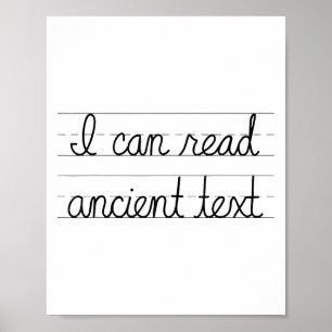 Poster Je Peux Lire Le Texte Ancien Cadeaux Teft Drôle Cu