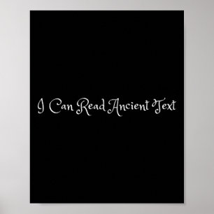 Poster Je Peux Lire Un Texte Ancien Drôle Humour Cool Rét