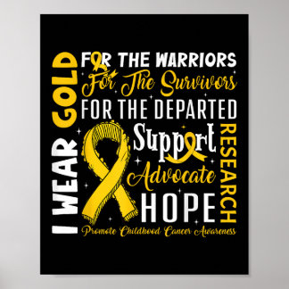 Poster Je Porte De L'Or Pour Les Guerriers Survivants Déc