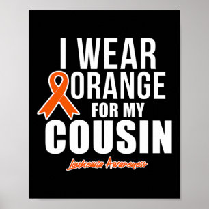 Poster Je Porte De L'Orange Pour Ma Sensibilisation À La