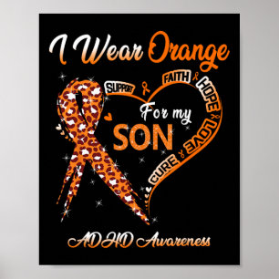 Poster Je Porte De L'Orange Pour Mon Fils Ajoute Du Ruban