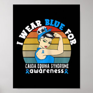 Poster Je Porte Du Bleu Pour La Sensibilisation Au Syndro