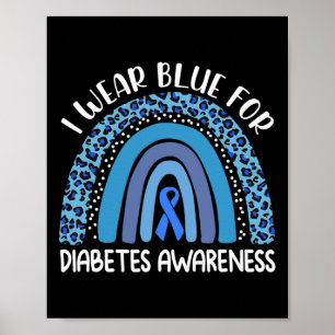 Poster Je Porte Du Bleu Pour Le Soutien À La Sensibilisat