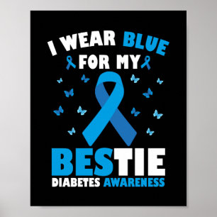 Poster Je Porte Du Bleu Pour Ma Bestiole Sensibilisation