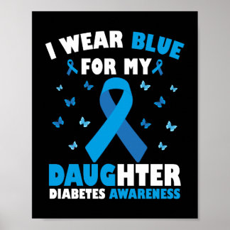 Poster Je Porte Du Bleu Pour Ma Fille Sensibilisation Au 