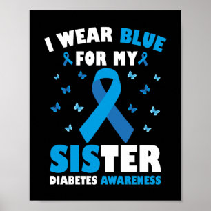 Poster Je Porte Du Bleu Pour Ma Soeur Sensibilisation Au