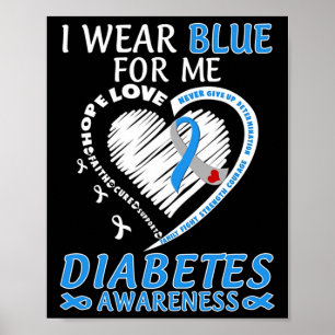 Poster Je Porte Du Bleu Pour Moi Sensibilisation Au Diabè