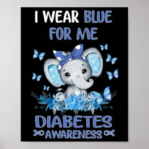 Poster Je Porte Du Bleu Pour Moi Sensibilisation Au Diabè