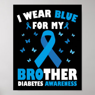 Poster Je Porte Du Bleu Pour Mon Frère Sensibilisation Au