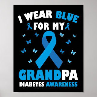 Poster Je Porte Du Bleu Pour Mon Grand-Père La Sensibilis