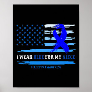 Poster Je Porte Du Bleu Pour Mon Mois De Sensibilisation