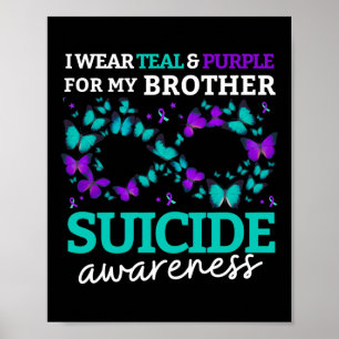 Poster Je Porte Du Purple Et Turquoise Pour Mon Frère Sui
