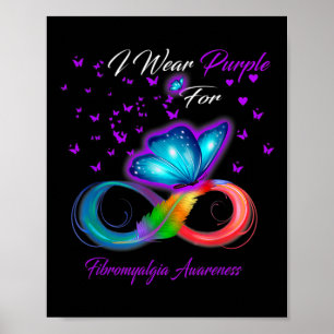 Poster Je Porte Du Purple Pour Le Don Fibromyalgie Sensib