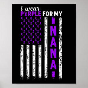 Poster Je Porte Du Purple Pour Mon Cancer Pancréatique Na