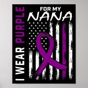 Poster Je Porte Du Purple Pour Mon Nana Pancreatic Cancer