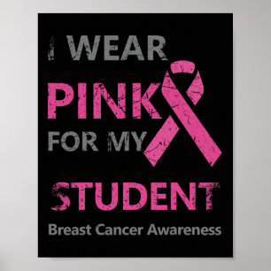 Poster Je Porte Du Rose Pour Ma Sensibilisation Au Cancer