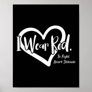 Poster Je Porte Du Rouge Pour Combattre Les Maladies Card